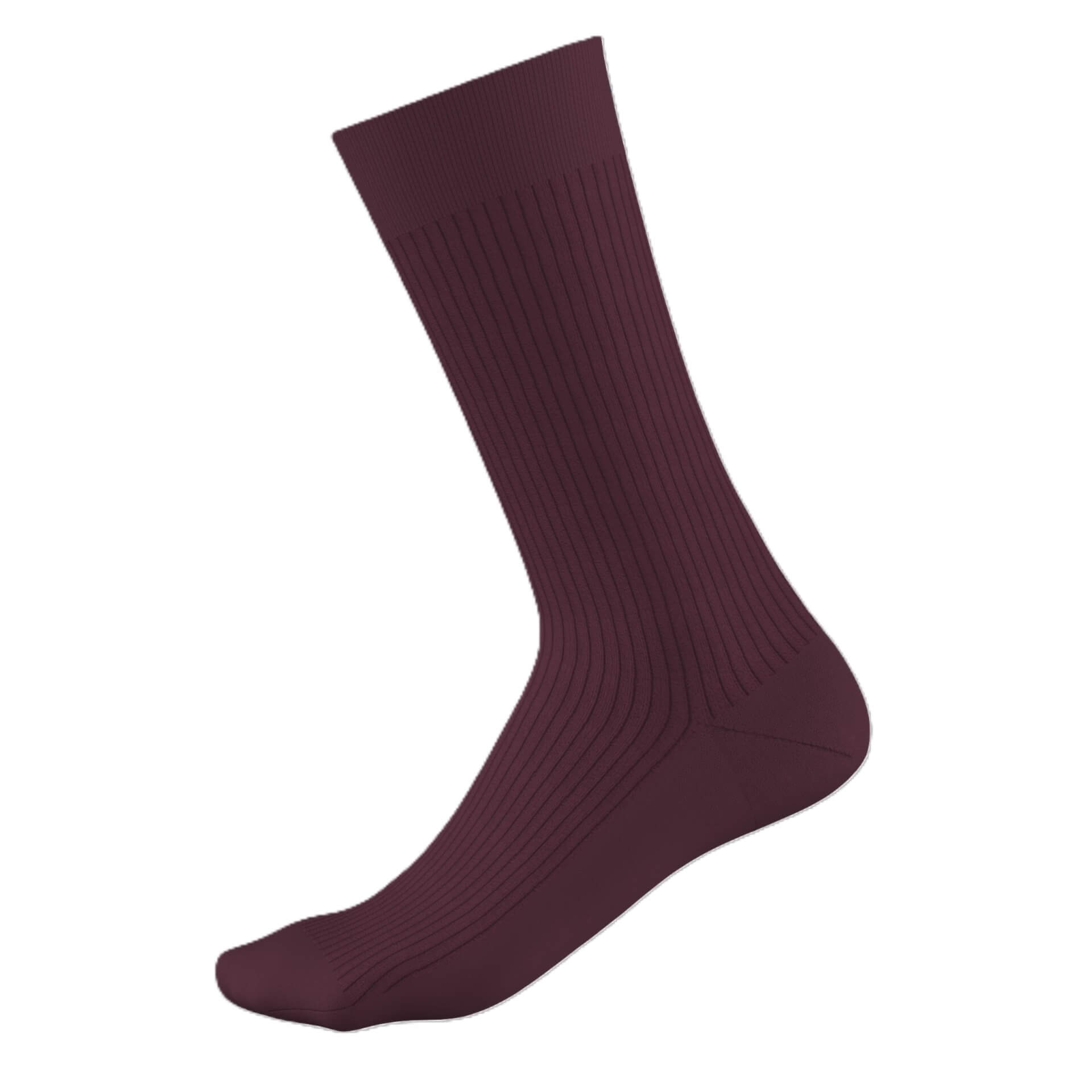 Hochwertige Business Socken | ELEGANCE Fine-Rib | BLYSS | Kirschrot Produktansicht