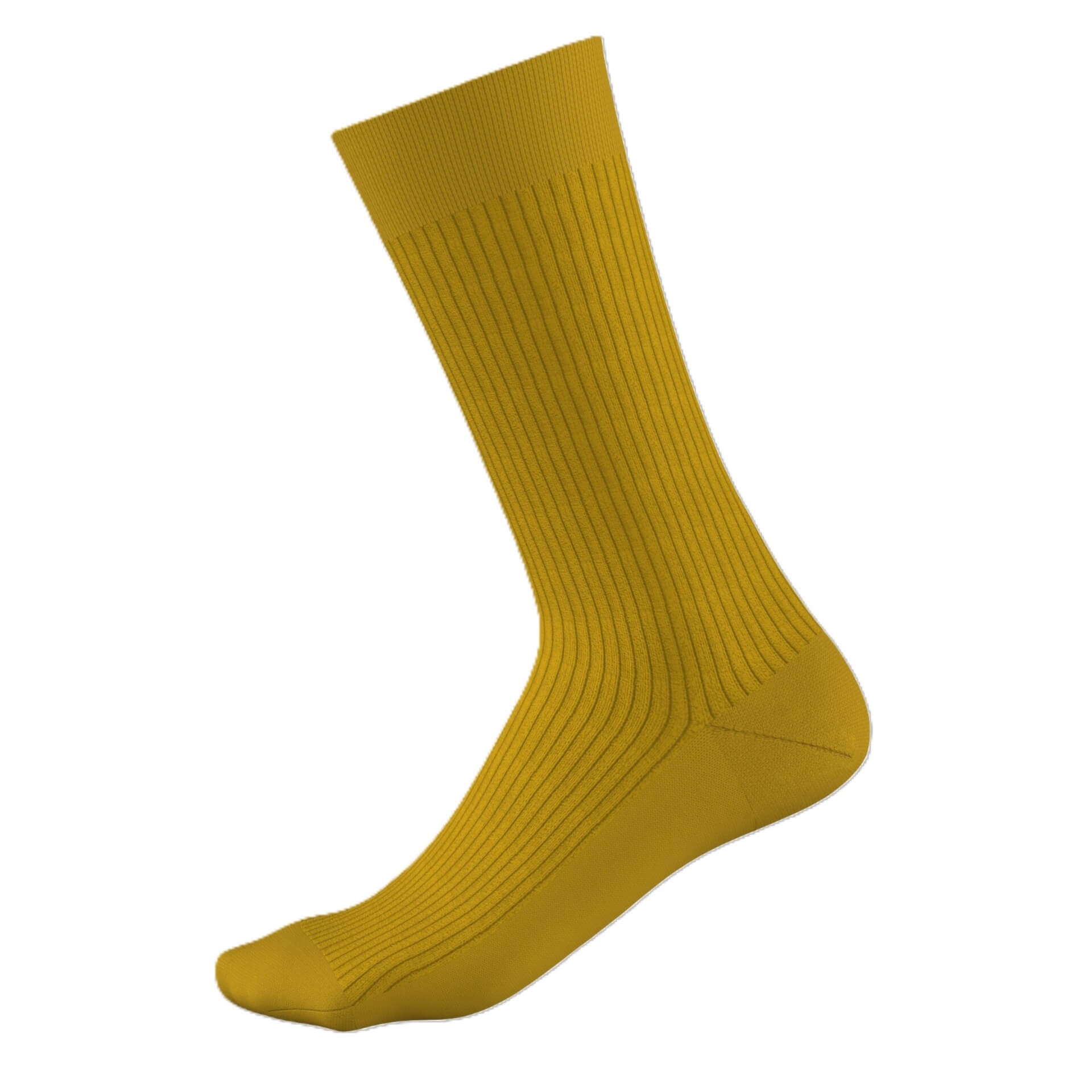 Hochwertige Business Socken | ELEGANCE Fine-Rib | BLYSS | Senfgelb Produktansicht