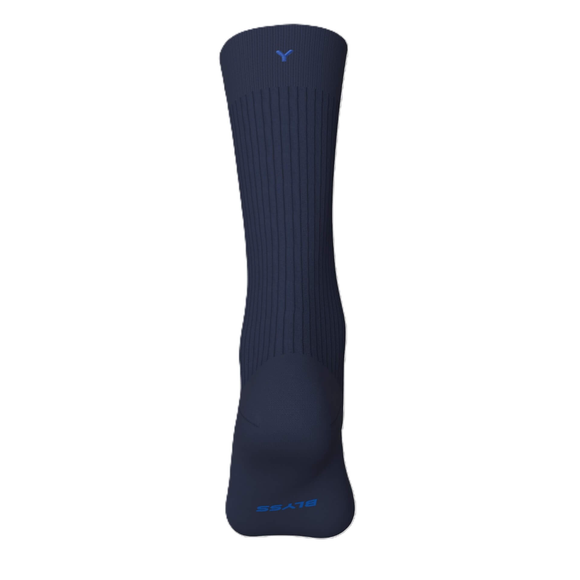 Hochwertige Business Socken | ELEGANCE Fine-Rib | BLYSS | Navyblau Rückansicht